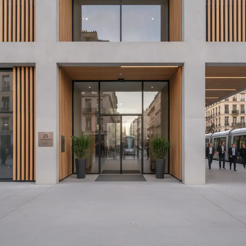 Entrée de l'institut Exilfarn au 25 Rue de la République à Lyon